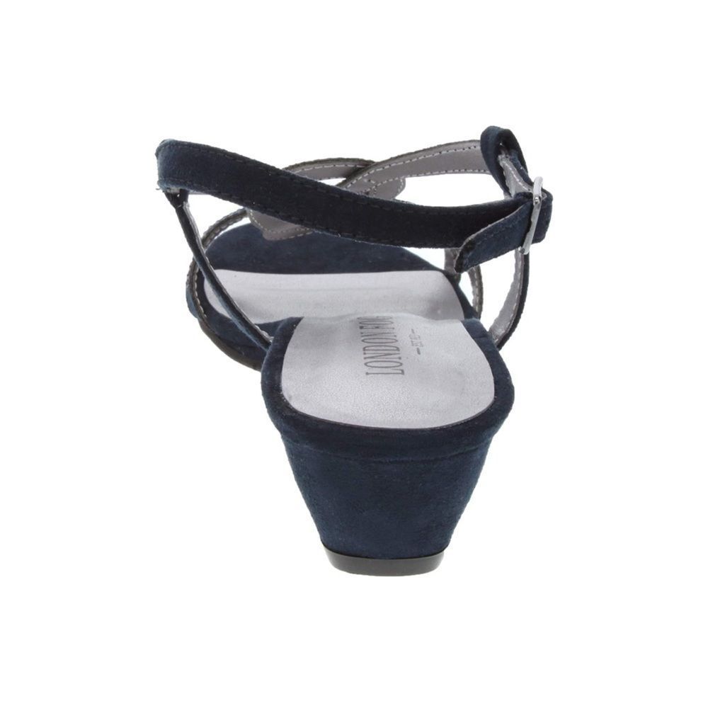 London Fog Navy Strappy Sandals - Picture 2 of 6